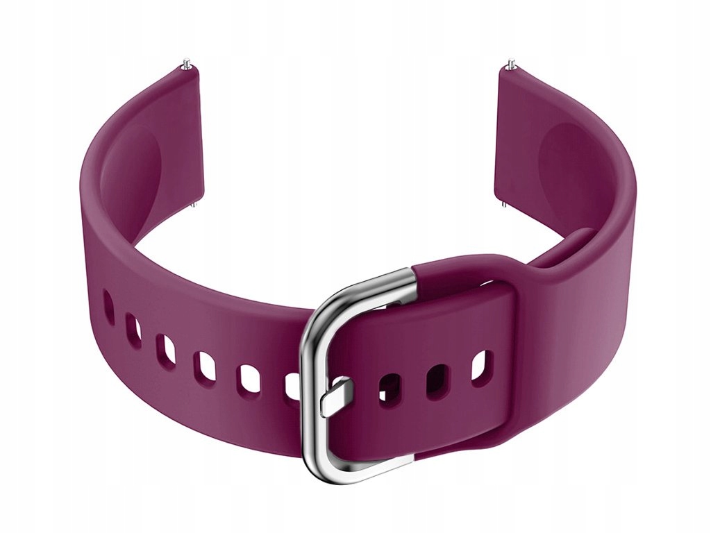 

Pasek gumowy do smartwatch 18mm fiolet/srebrny