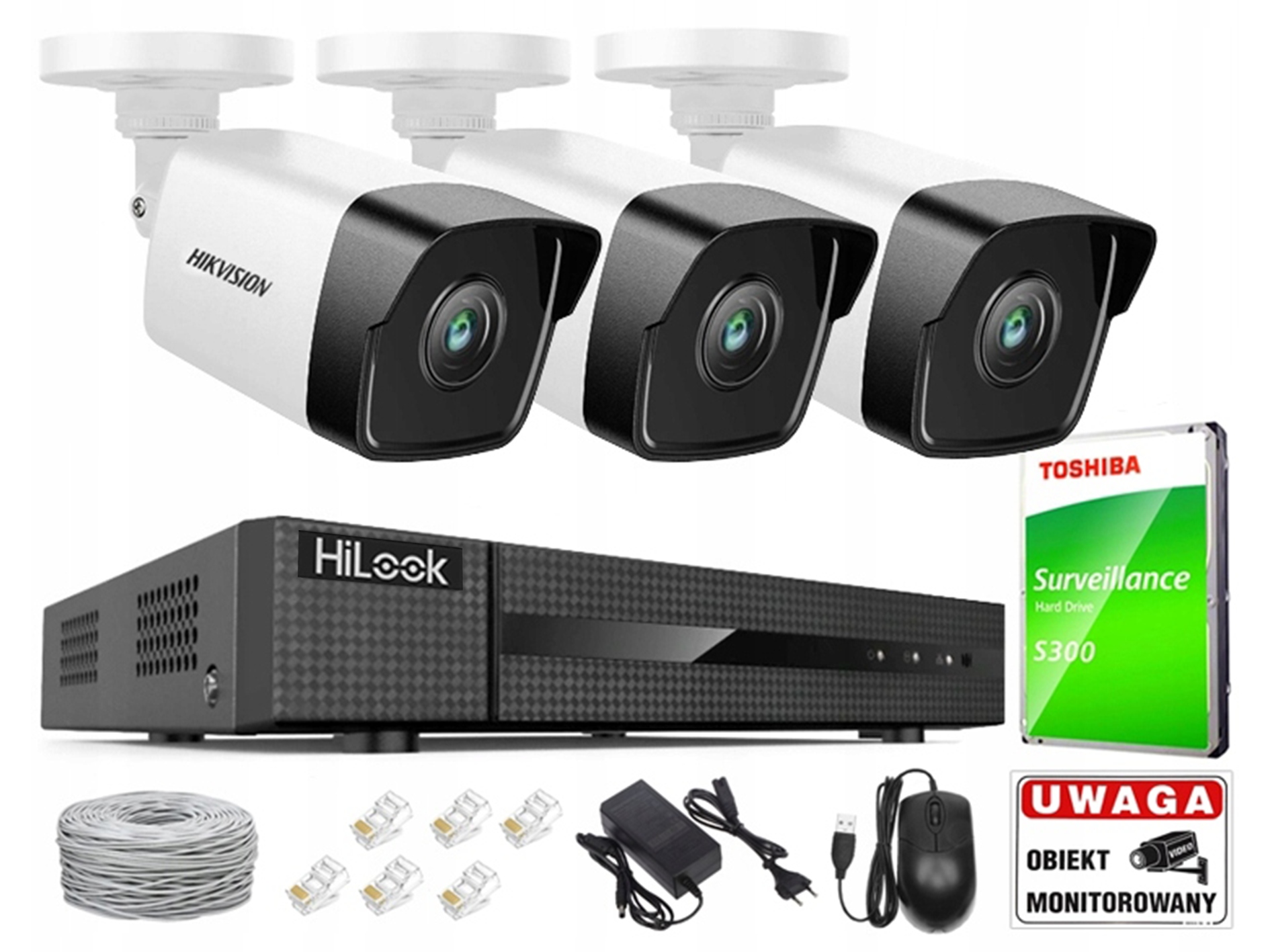 Monitorovací sada 2 kamer Hikvision 4MPx PoE Ir