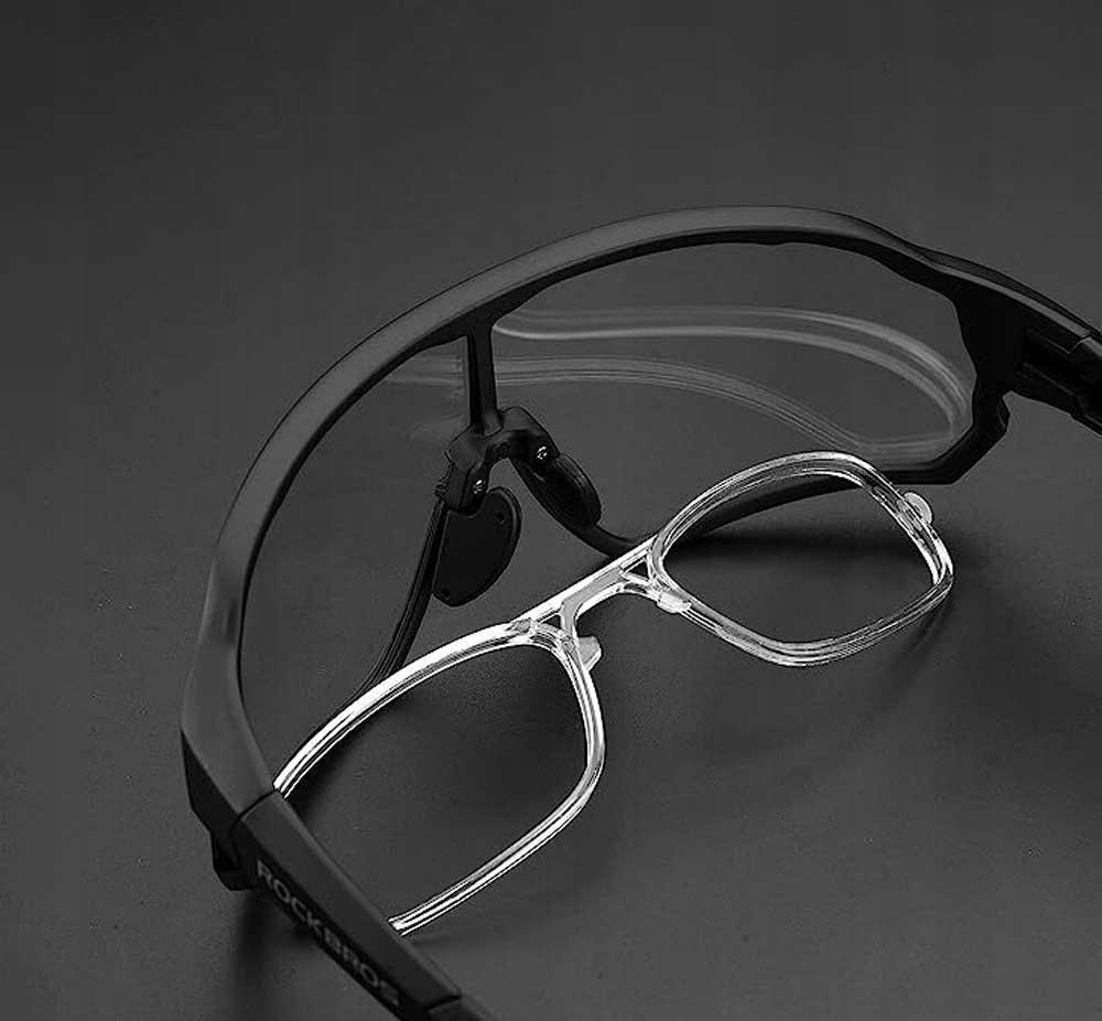 ROCKBROS OKULARY ROWEROWE SPORTOWE NA ROWER FOTOCHROMOWE UV400 FOTOCHROMEM Kolor soczewek bezbarwne