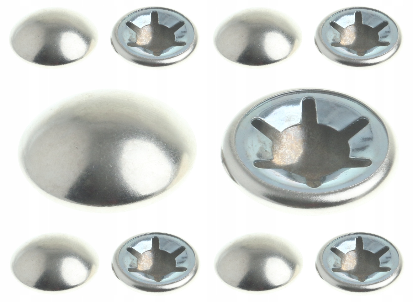 Zabezpieczenie Sprężynowe Osi Z Puklem 8 mm Zaślepka Metalowa Kapturek