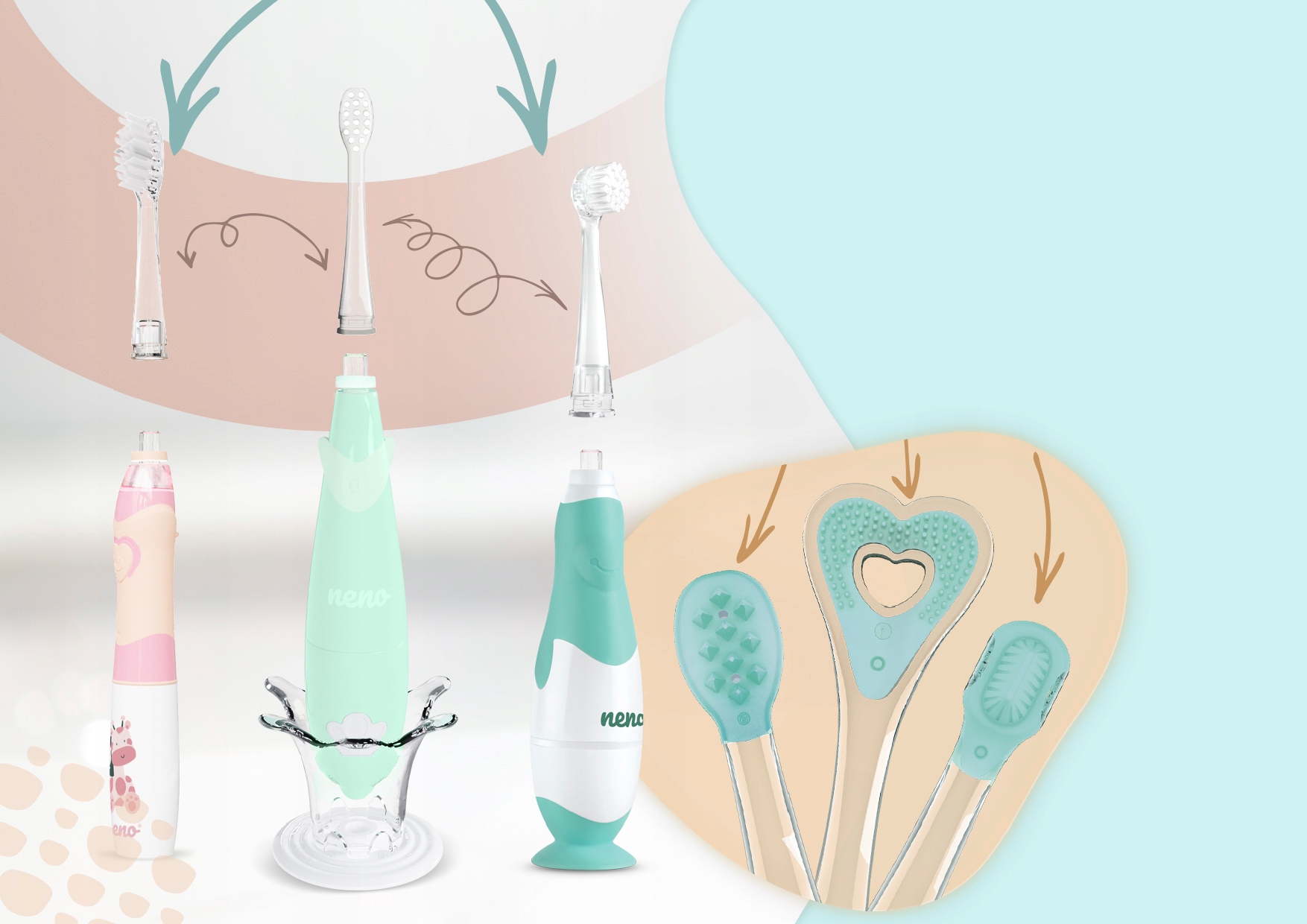 Elektryczna szczoteczka dziecięca 6+ lat Neno Fratelli Blue | Niebieska Stan opakowania oryginalne