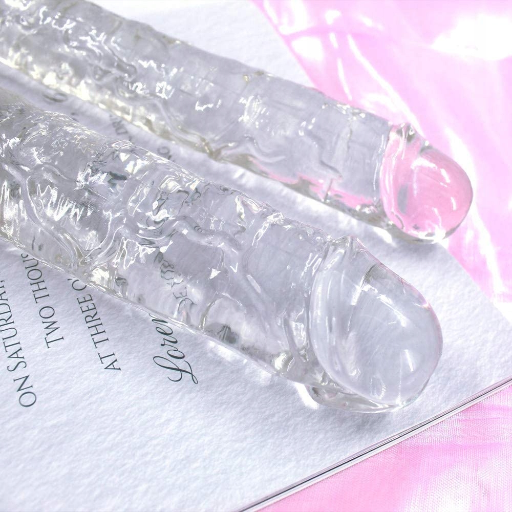 REALISTISCHER Doppeldildo 30cm Elastyczny Przezroczysty Dla Par — miniatura 4