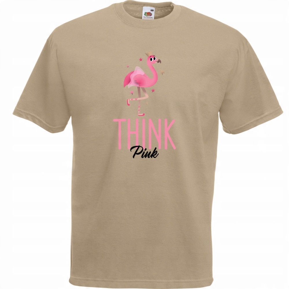 

Koszulka think pink flaming XL khaki