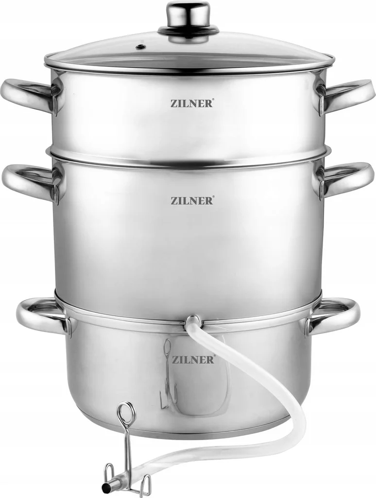 Ocelový Odšťavňovač Zilner 8 l Stříbrný Indukce
