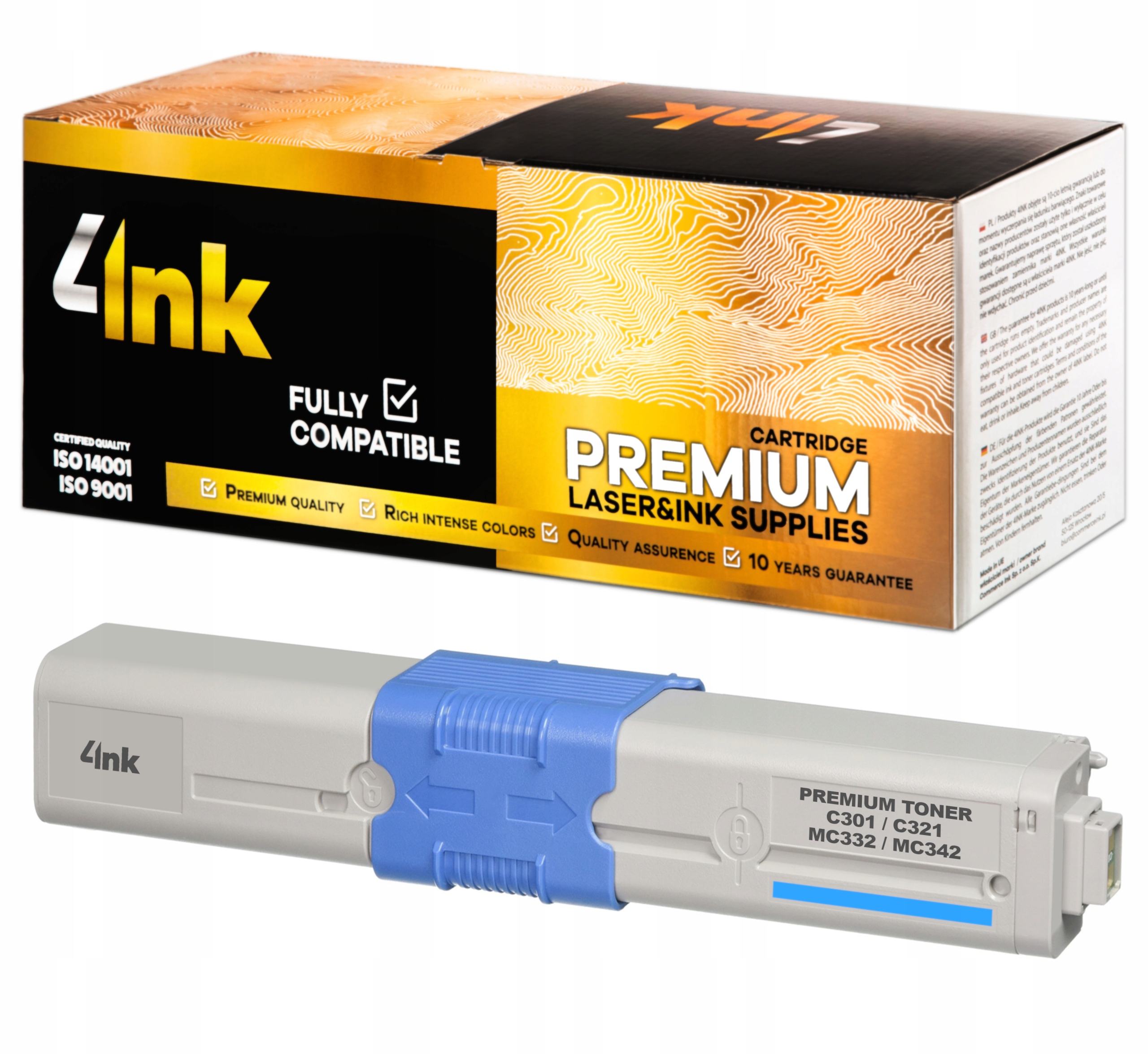 Pack OKI 44973536/5/4/3 CMYK Toners Compatibles | OKI C301DN C321DN MC