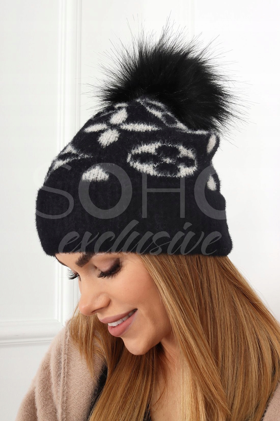 CZAPKA DAMSKA ZIMOWA NA ZIMĘ CIEPŁA WYGODNA GRUBA KOBIECA SPORTOWA 2266 Płeć kobieta