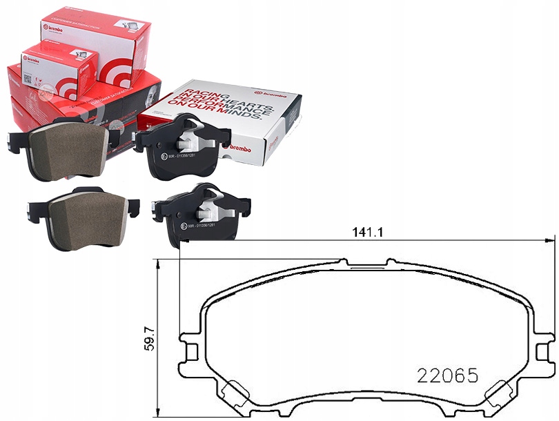 Brzdové Destičky Nissan Qashqai 13- Přední Brembo