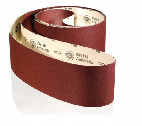 Papier ścierny pas bezkońcowy 150x3590 GR100 BW110 Drewno Hermes