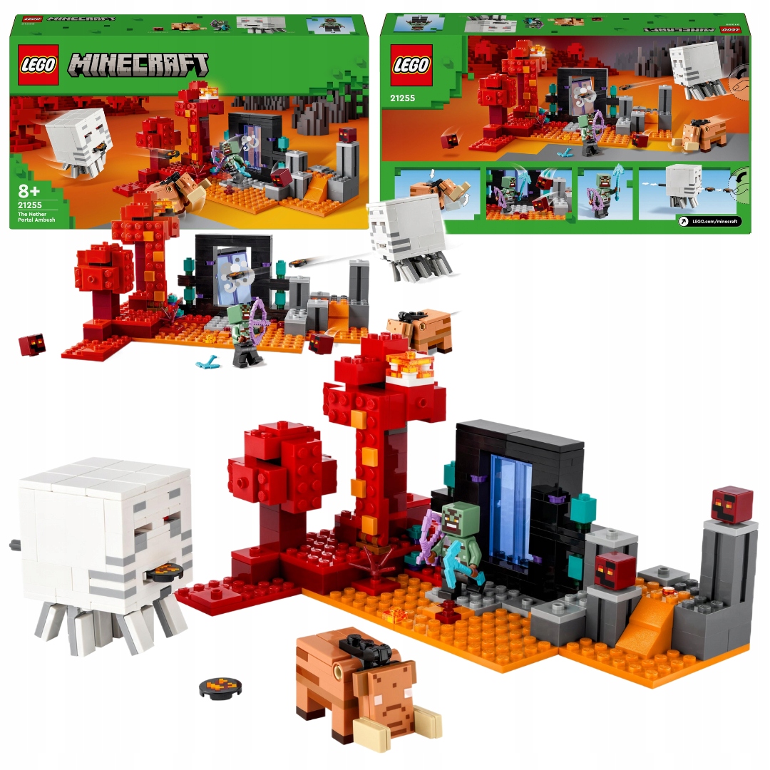 Lego Minecraft Portál do Netheru 21255 Bojovník skřetů Střílející Ghast