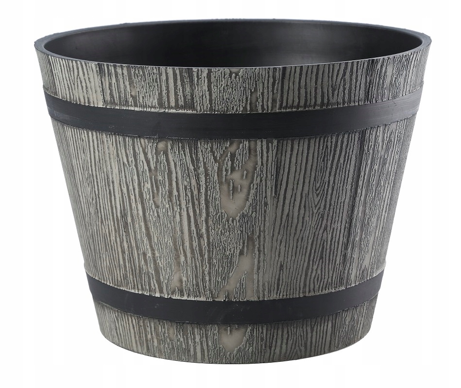 

Donica okrągła skrzynka beczka Madera 40 cm szary