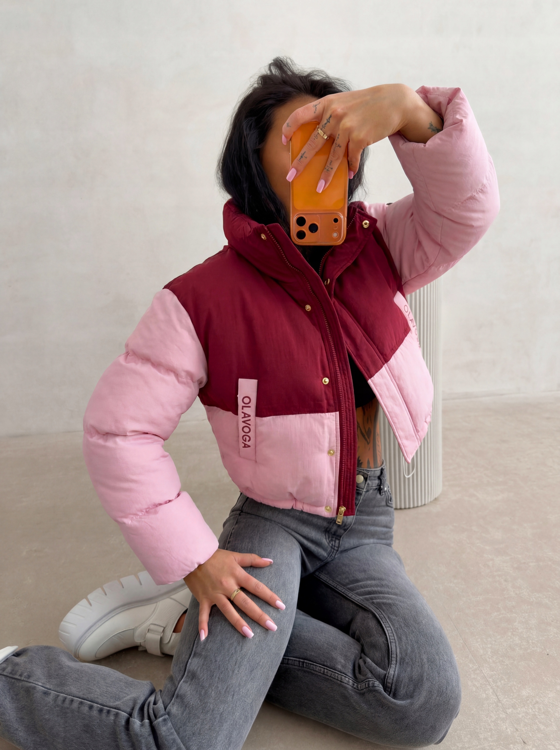 Dámská Bunda Kiar Olavoga Vínová M