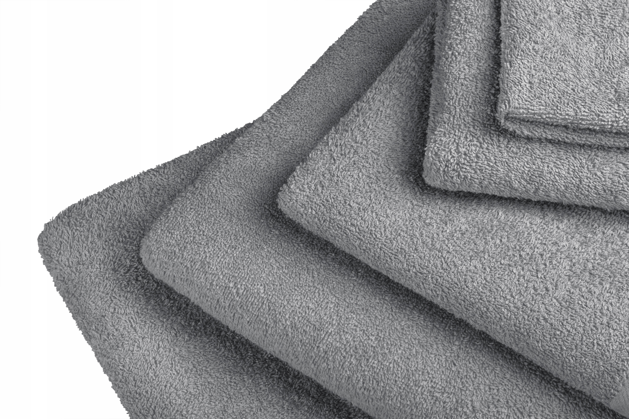 SZARY RĘCZNIK HOTELOWY KĄPIELOWY DO SPA DUŻY GRUBY FROTTE 50X100 450g/m2 Materiał dominujący frotte