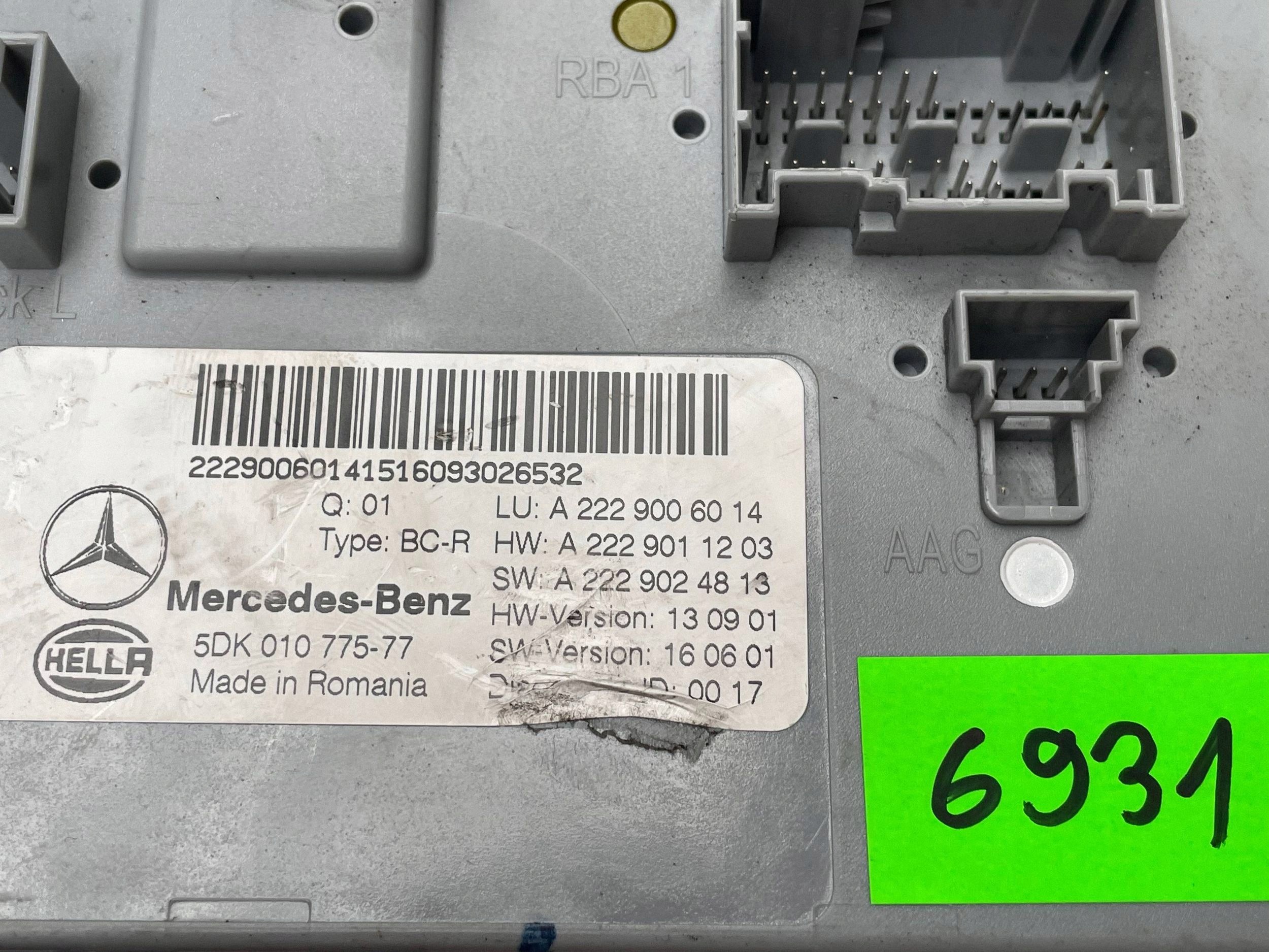 MERCEDES GLC W253 Unité commande confort A2229006014 !J