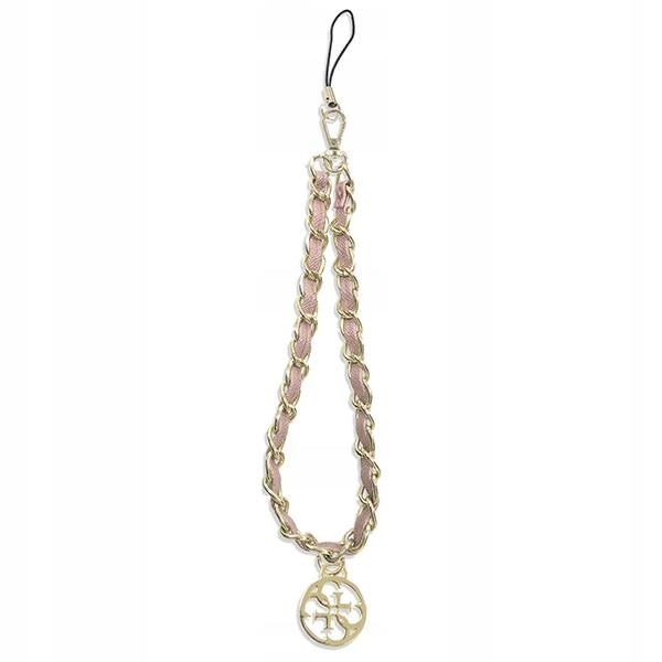 Guess přívěsek GUSTSAS4P Phone Strap růžový/pink Chain Metal 4G Charm