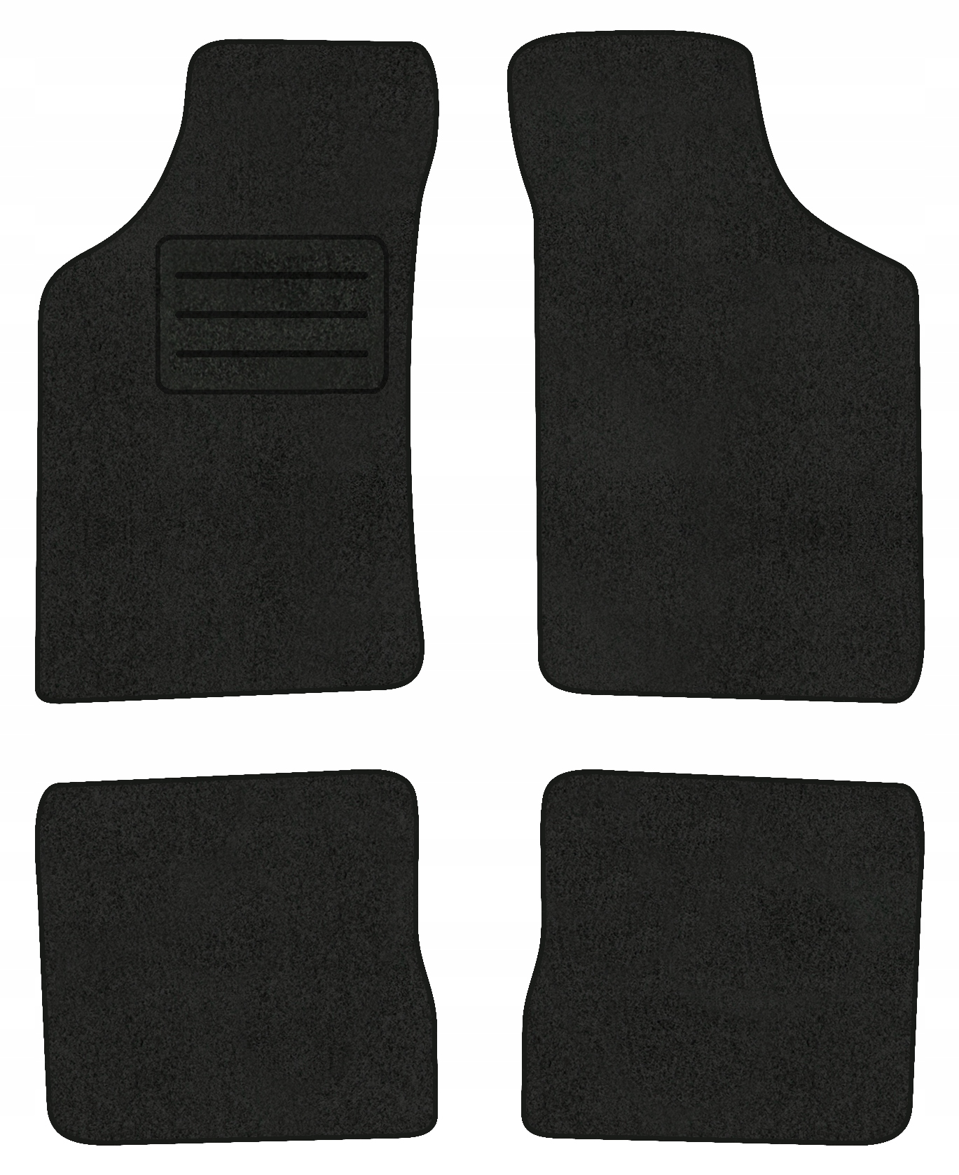 Velurové koberce Lux pro Citroen Zx (1991-1998) Komplet Černé