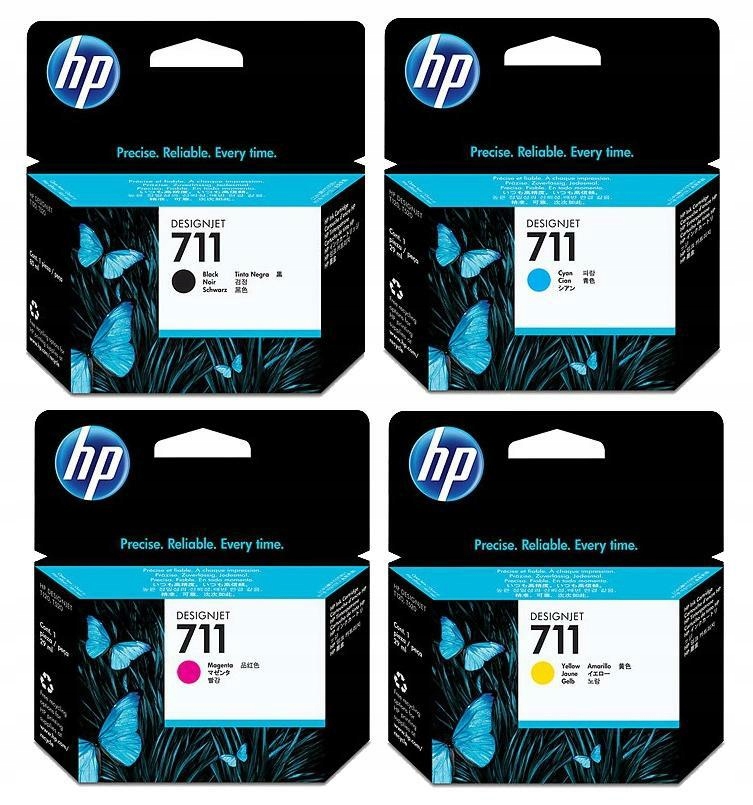 Zestaw tuszy Hp 711 Czarny 711 Kolor