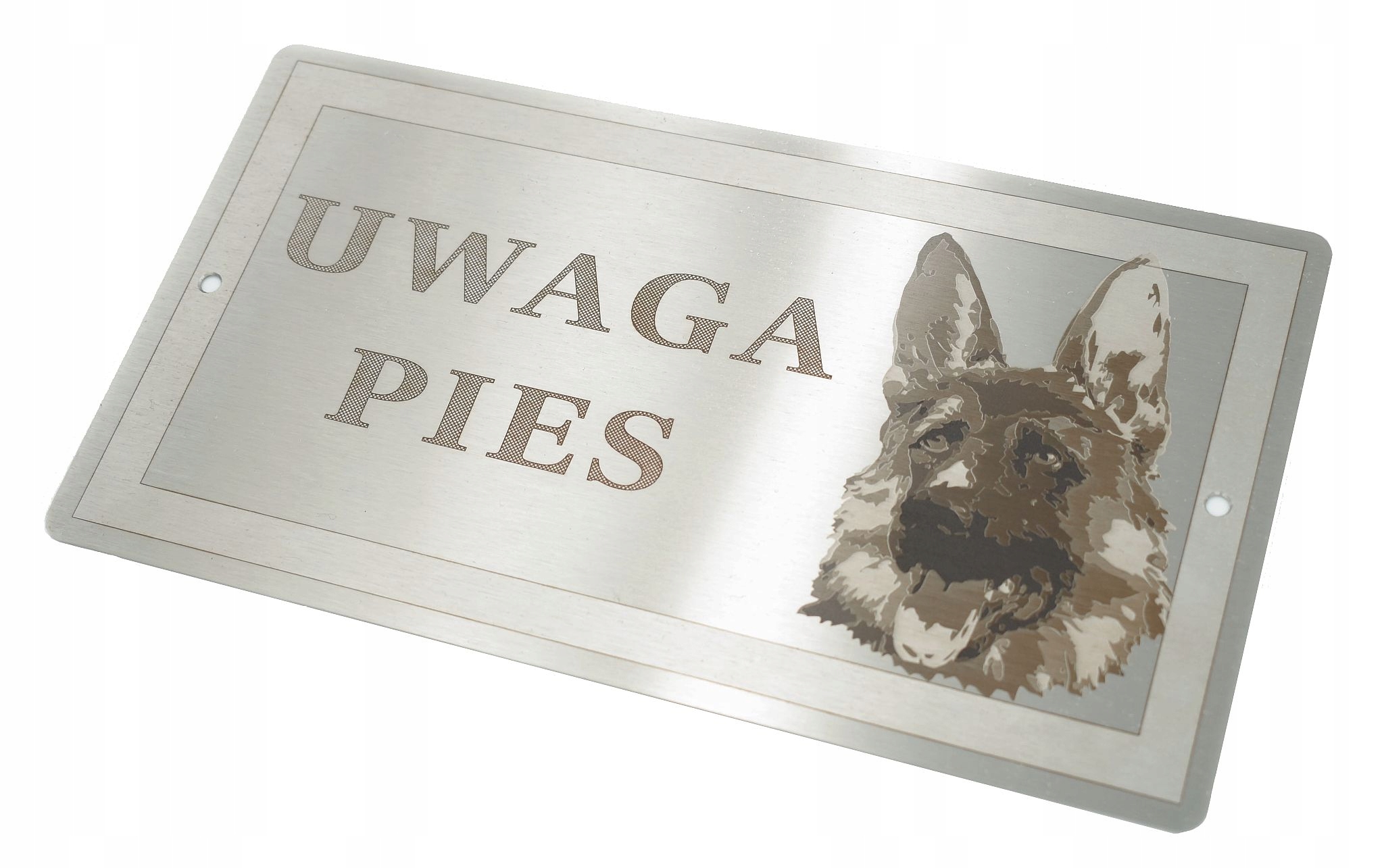 

Tabliczka nierdzewna Uwaga Pies Owczarek niemiecki