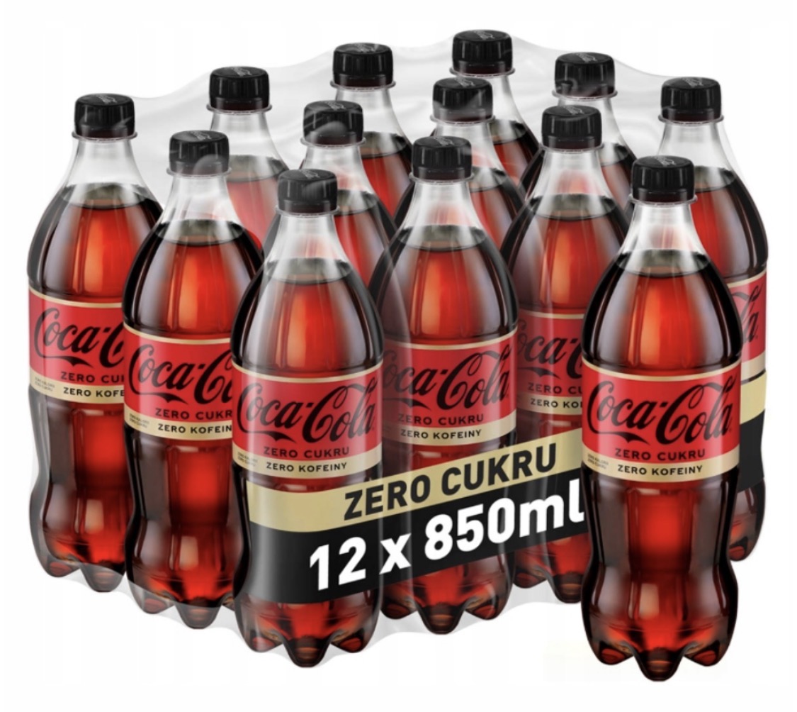 Levně 12 x Coca-Cola Nulová láhev cukru bez kofeinu 850 ml Sycený Nápoj Set