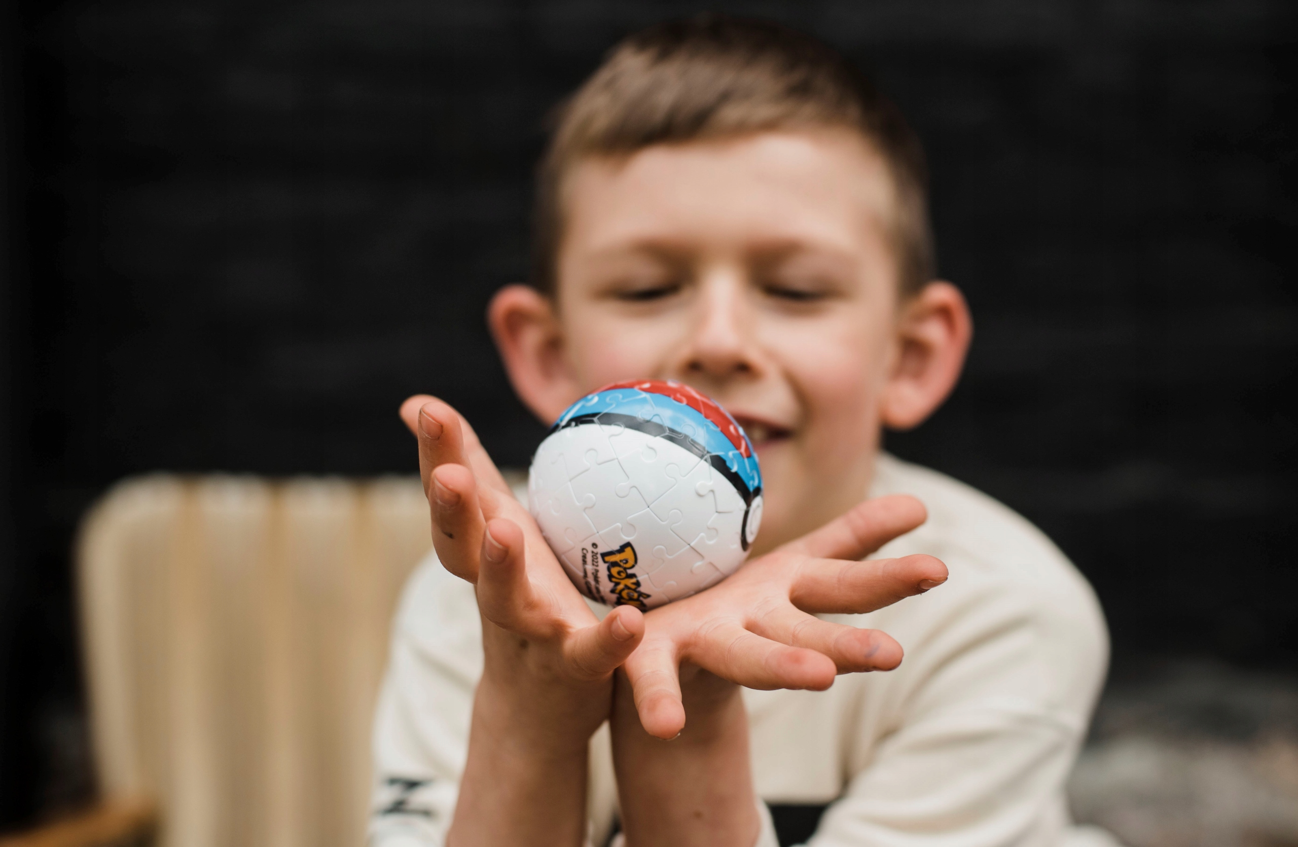 Ravensburger, Puzzle 3D: Kula Pokeball Pokemon - niebieska (790200) Liczba elementów 54