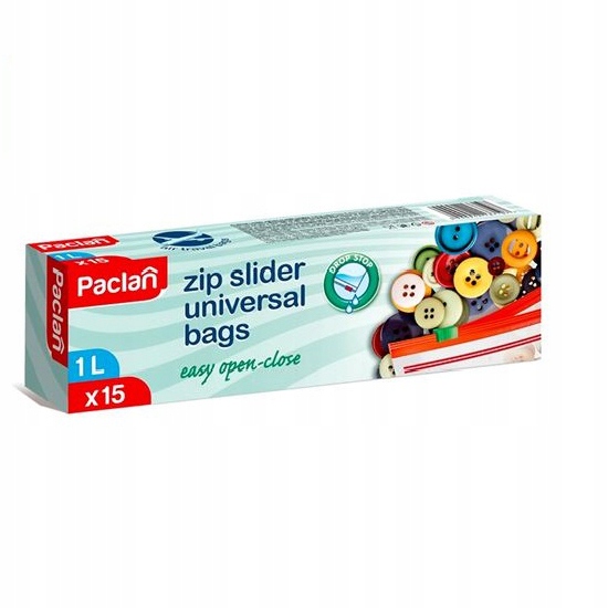

Paclan Uniwersalne Woreczki 15 Szt Z Suwakiem 1L