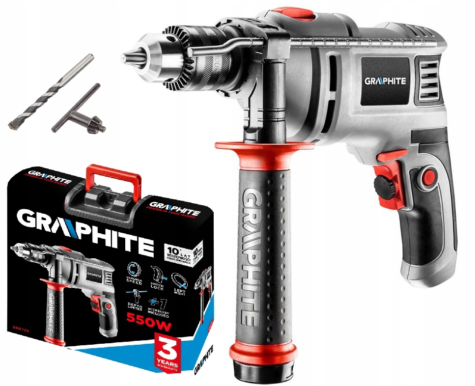 

Wiertarka Udarowa Graphite 58G725 550W