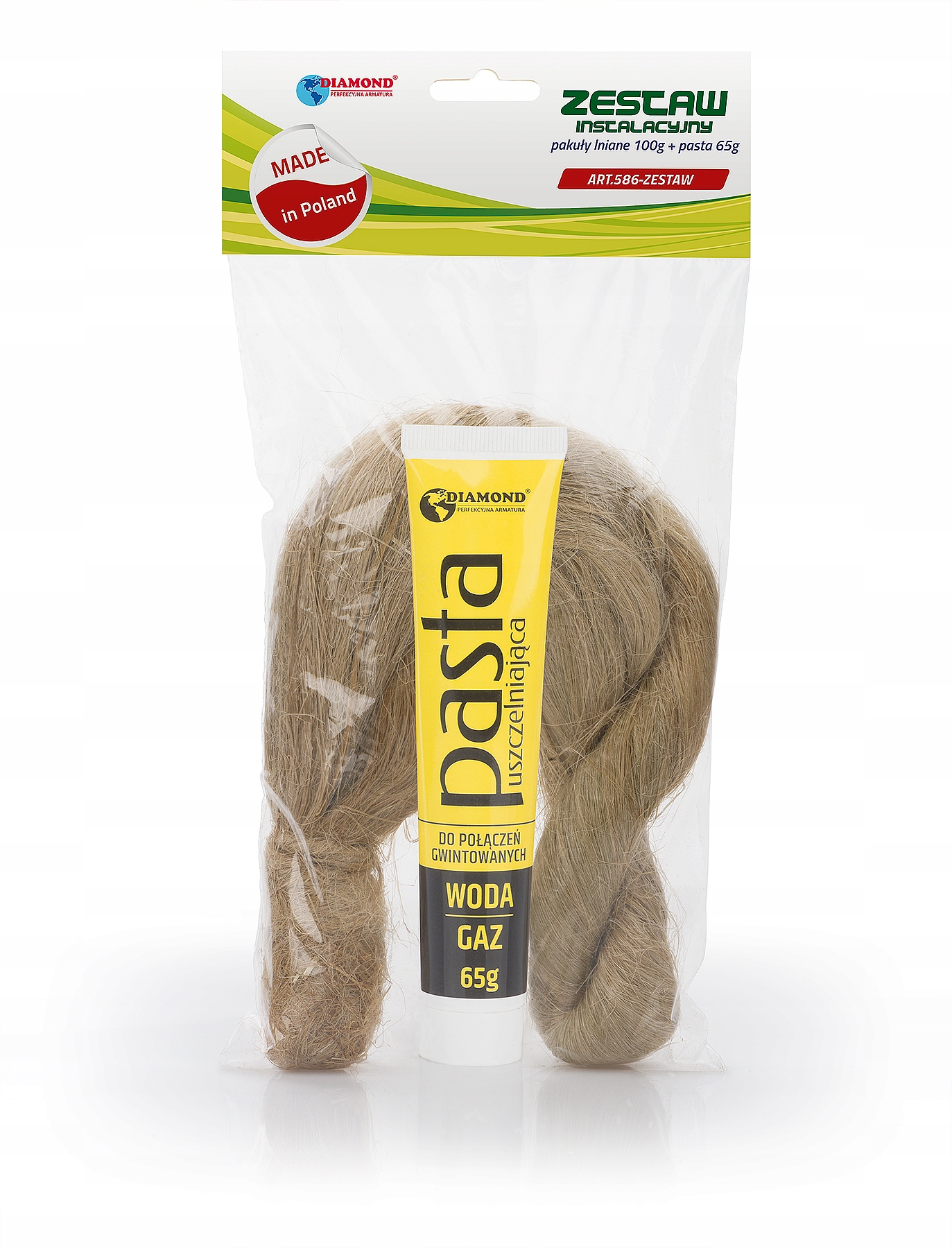 

Zestaw instalacyjny pakuły lniane 100g pasta 65g