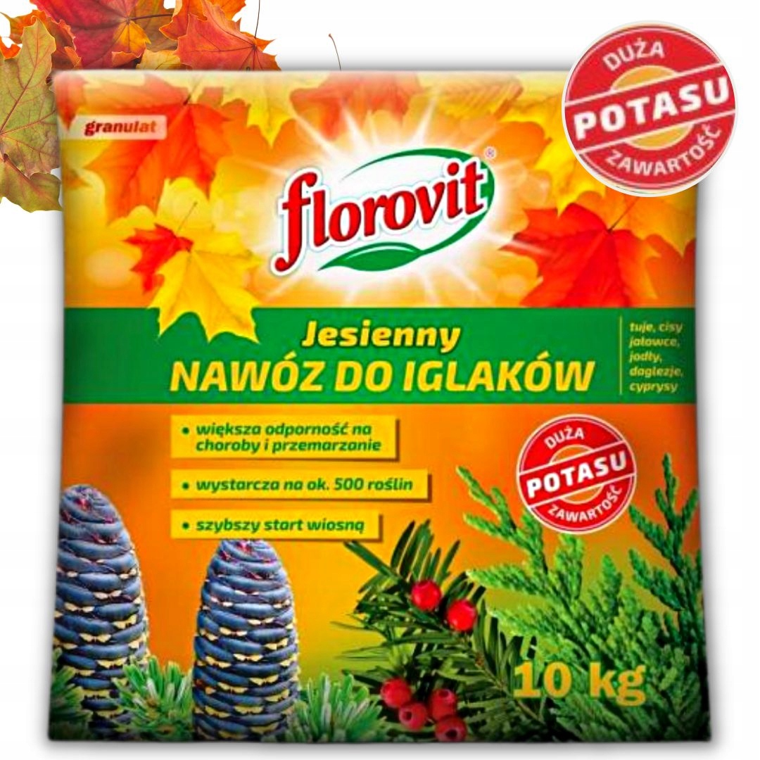 Nawóz do iglaków jesienny Florovit 10 kg granulat