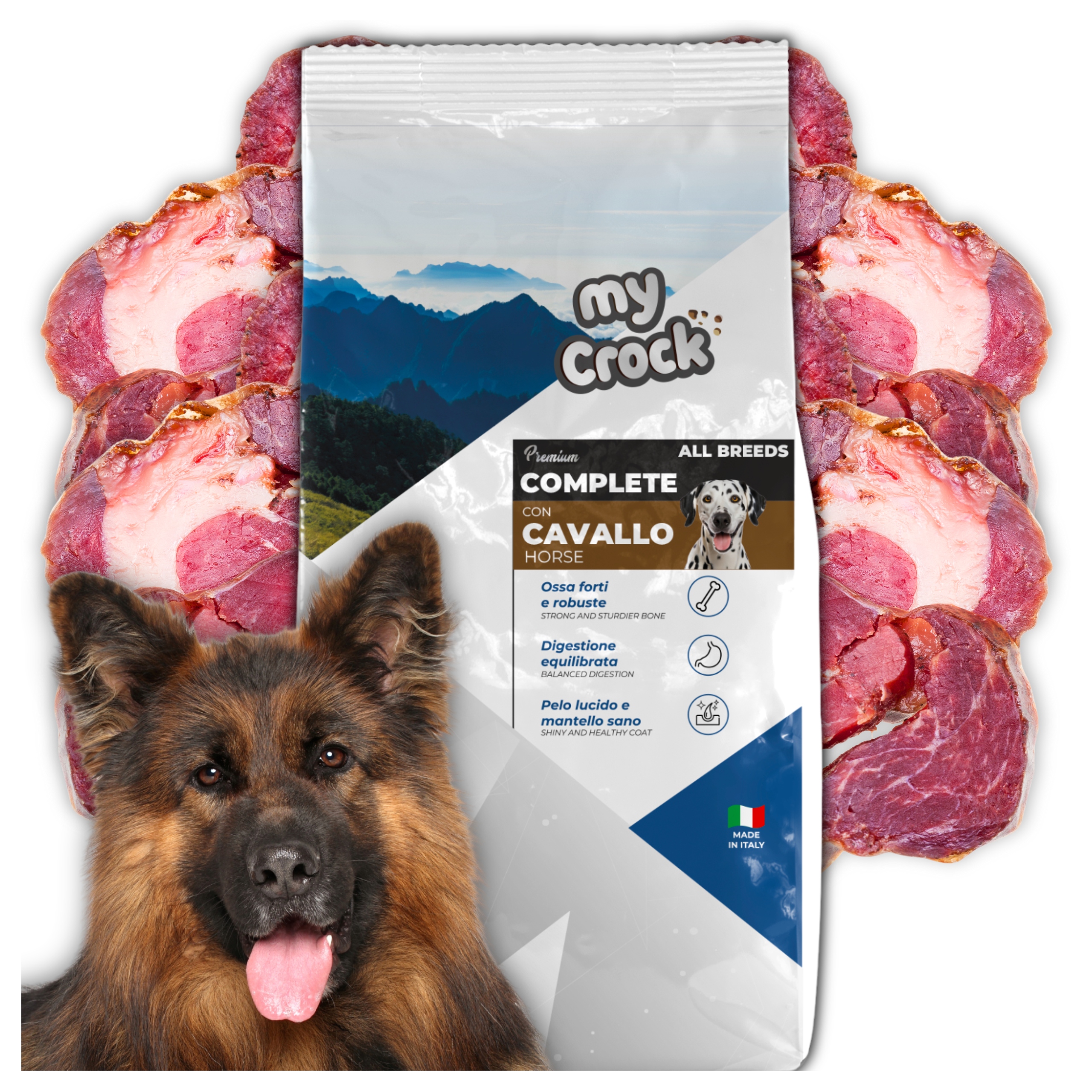 Levně Suché Krmivo pro dospělého psa s koněm 15 kg bez kuřecího masa Labradorský ovčák