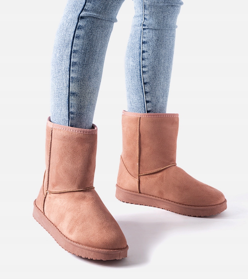 Różowe ocieplane klasyczne śniegowce 26876 rozmiar 40