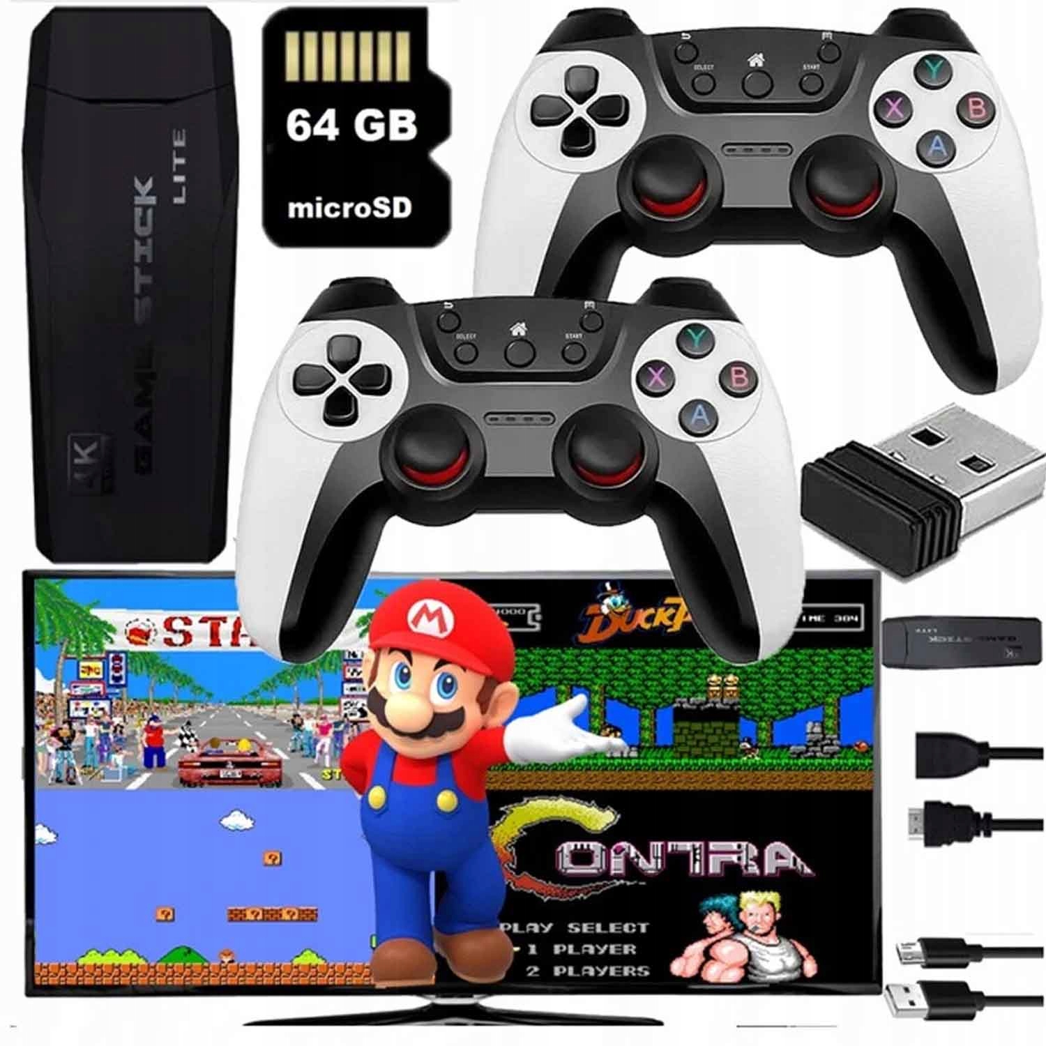 Konsola Retro Gra Telewizyjna Video Emulator 2 Pady 30000 Gier j. Polski