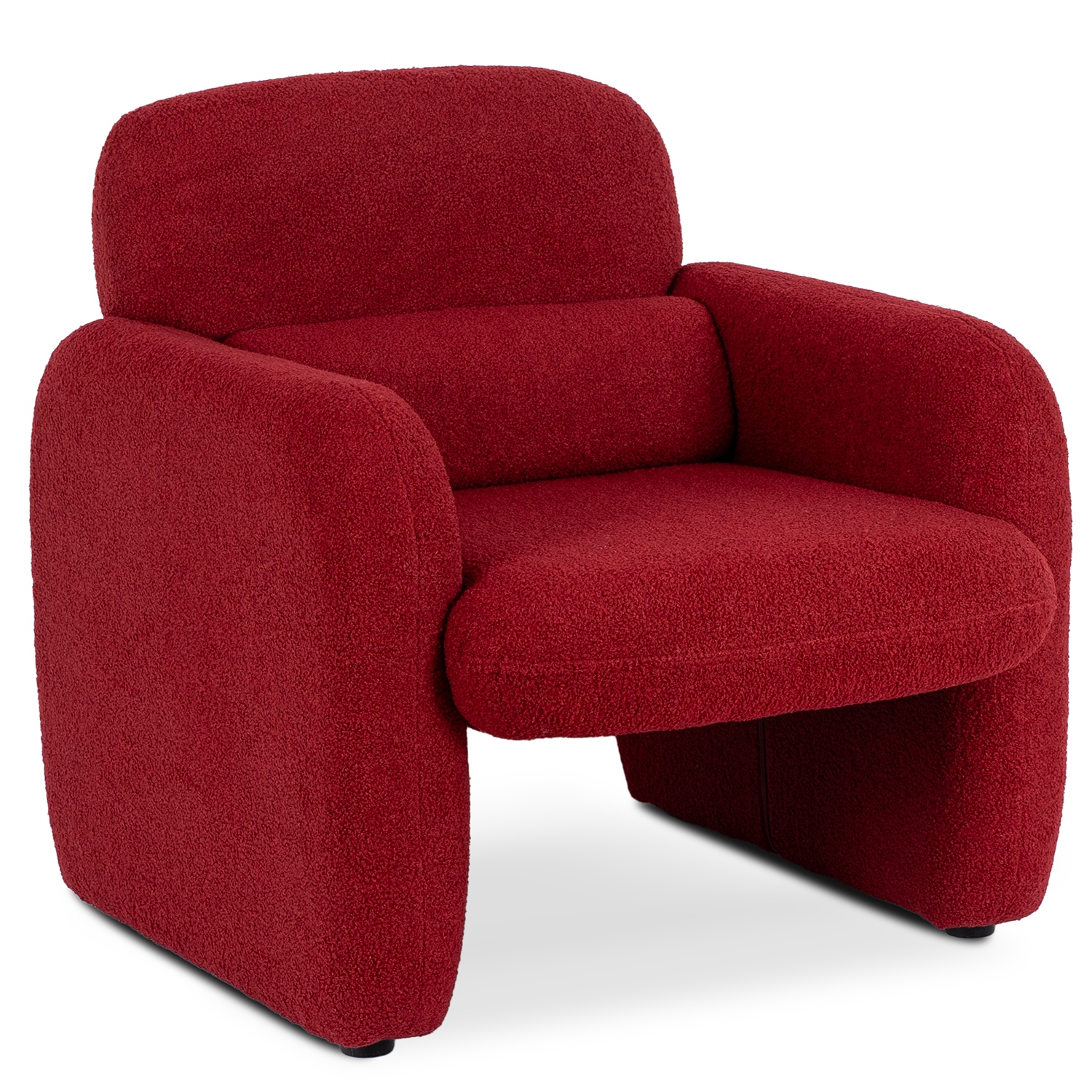 Odpočinkové křeslo do toaletního stolku Beránek Teddy Bordový Togo