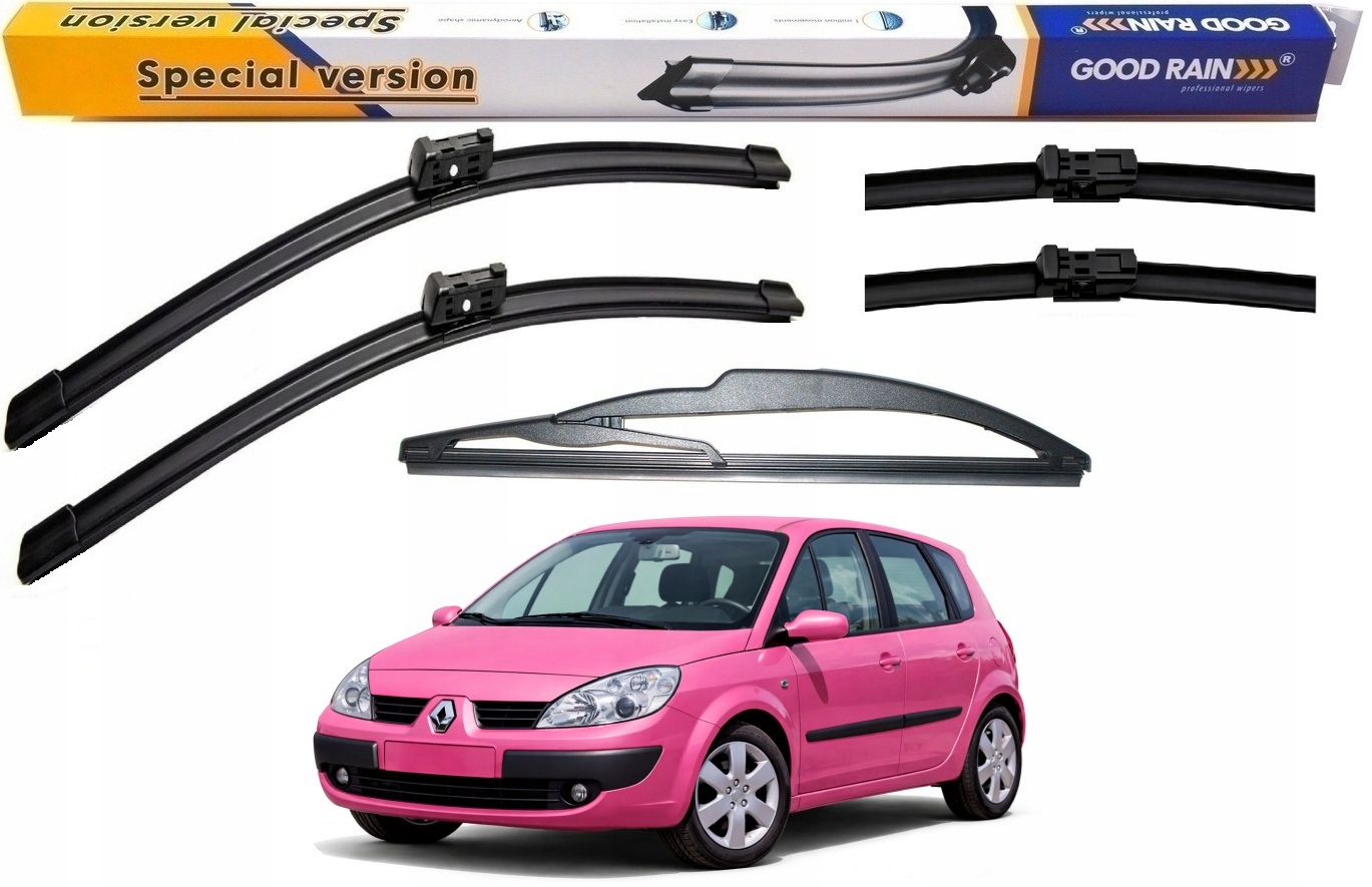 3xWYCIERACZKI Komplet Przód Tył Renault Scenic II 2003-2004 Mocowanie Bolec