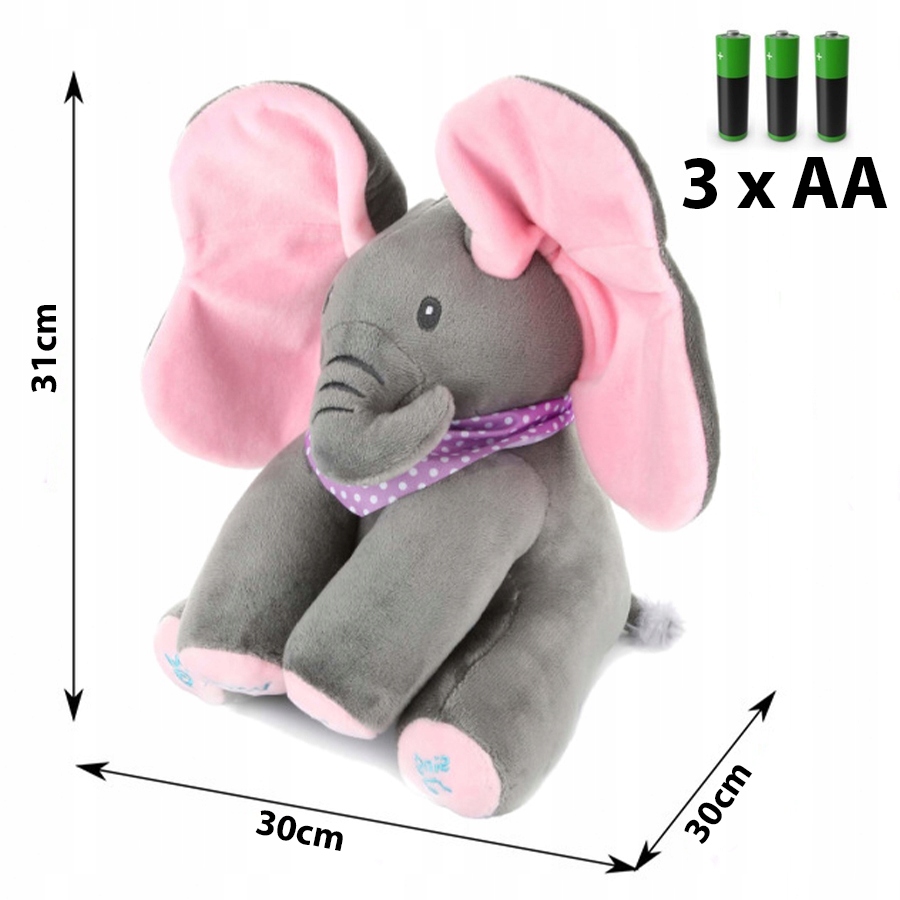 MASKOTKA GRAJĄCA SŁONIK ŚPIEWAJĄCY INTERAKTYWNY SŁOŃ A KUKU RUSZA USZAMI Bohater brak