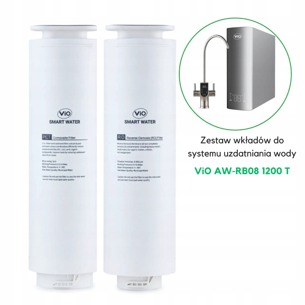 Sada x2 vyměnitelných filtrů systému čištění vody Vio AW-RB08 1200T