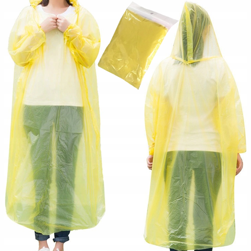 Poncho r. uniwersalny żółty