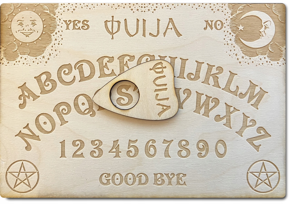 OUIJA TABLICA PLANSZA DIABELSKA DREWNIANA GRAWER