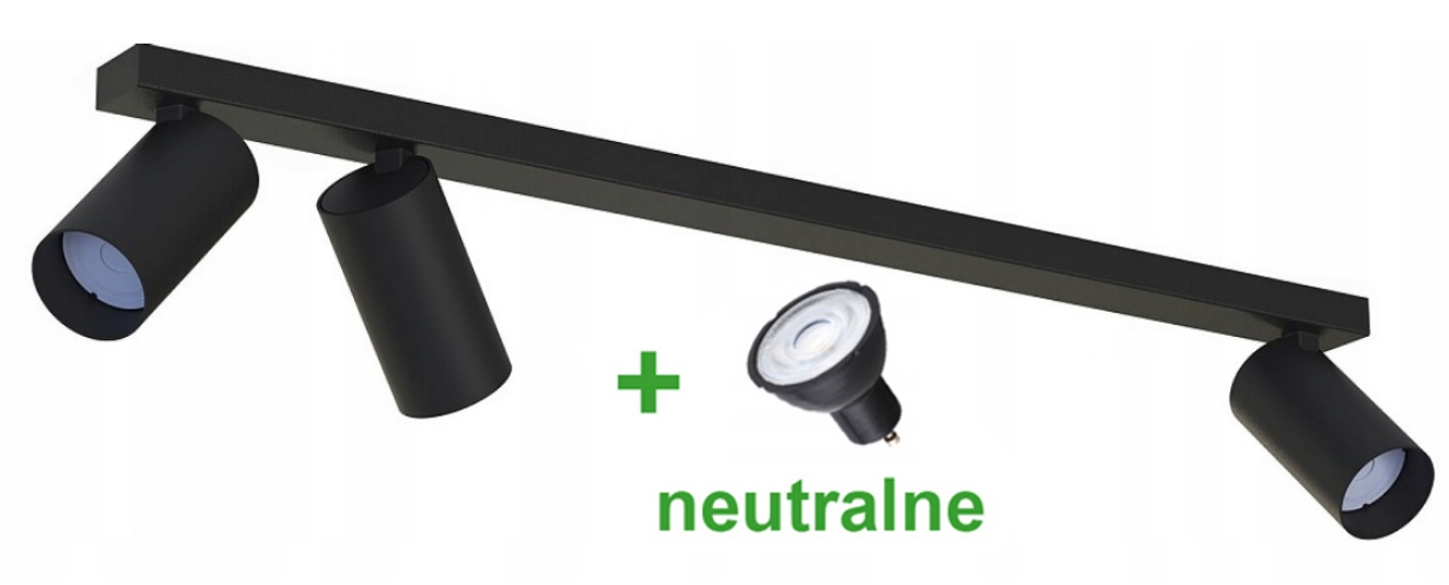 Stropná lampa s lustrom Mono 3 čierna stropné svietidlo Led