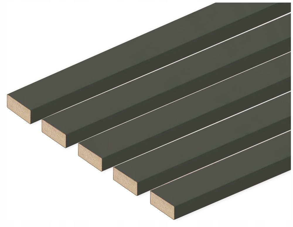 3D nástěnné lamely sada 36 ks 28x12MM úzká deska antracit šedá