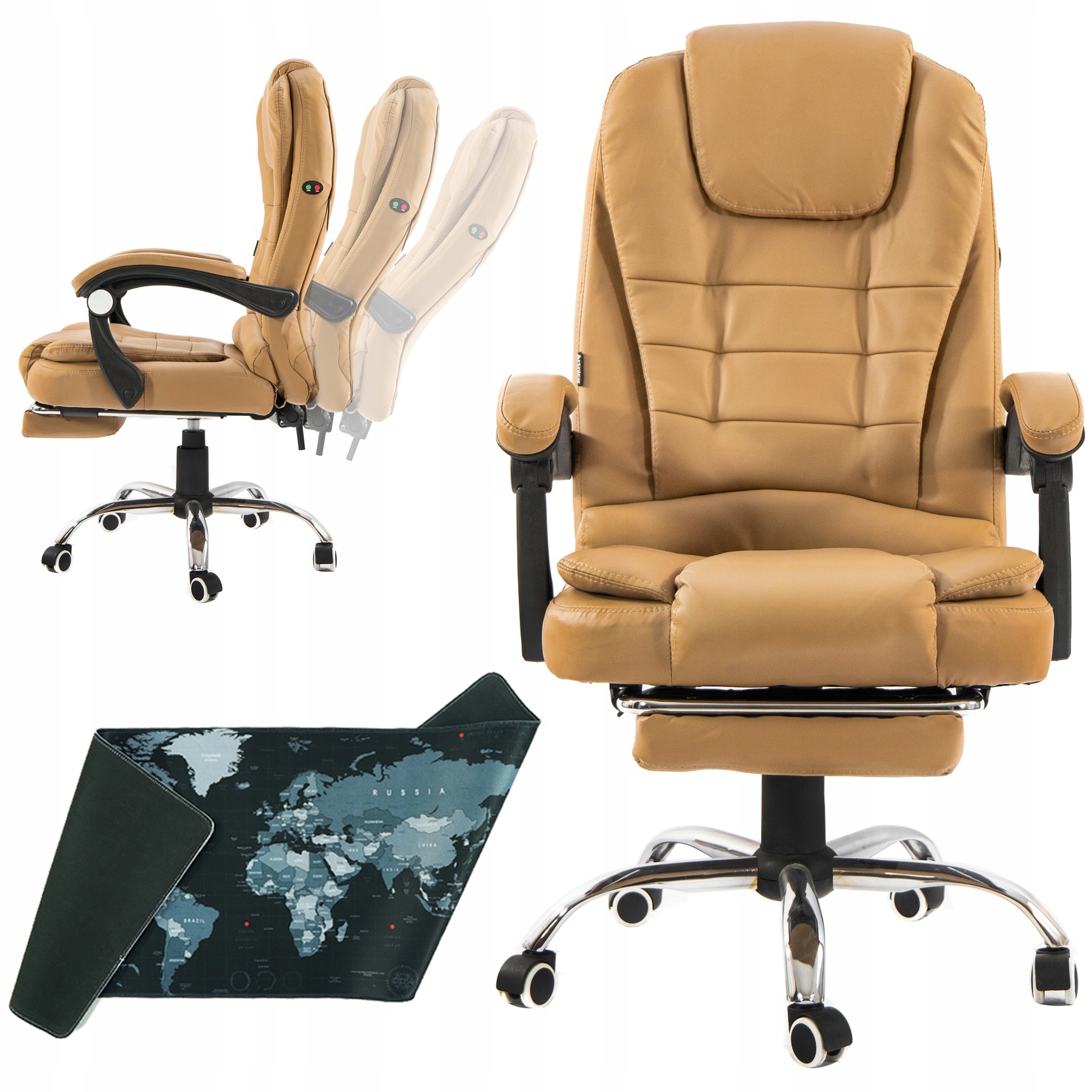 

Fotel Biurowy Obrotowy Krzesło Masaż Simo