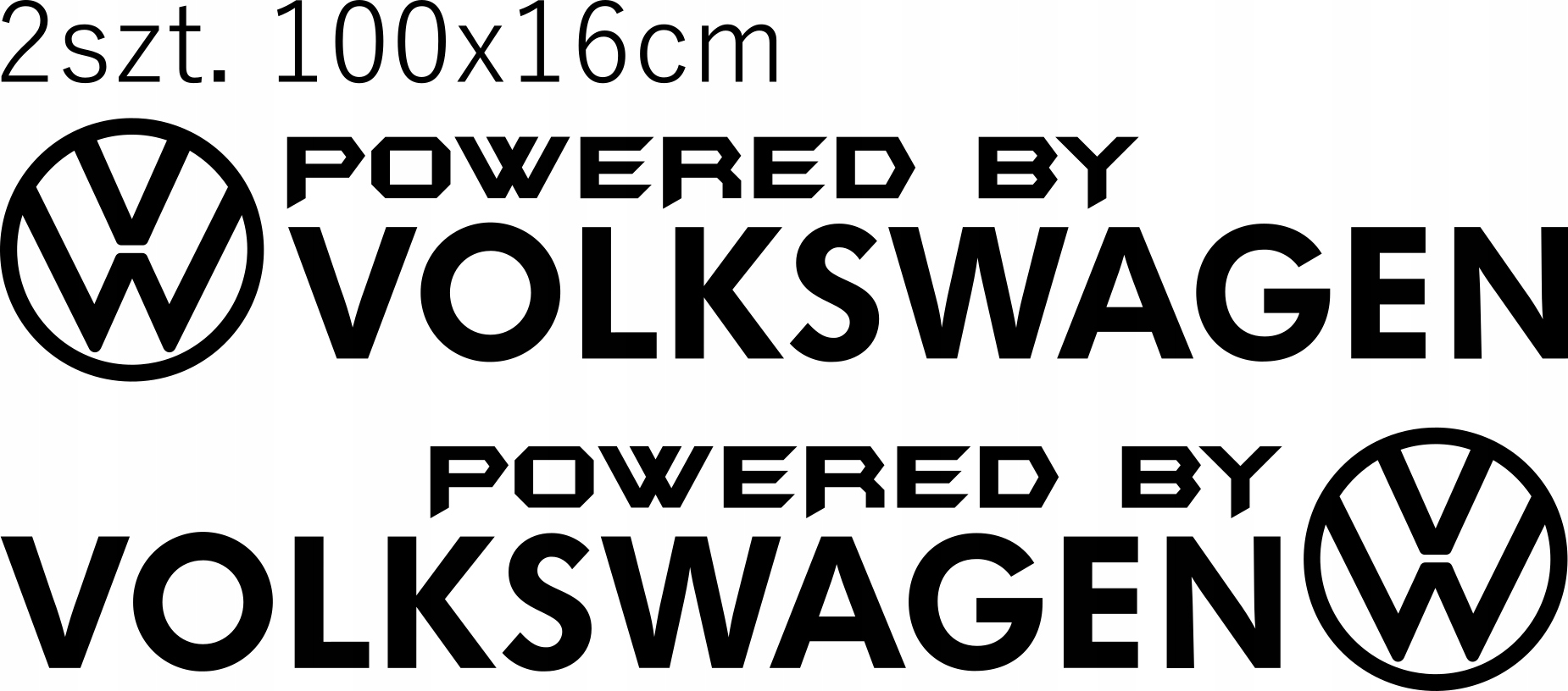 

Naklejka Powered By Volkswagen 2szt. 100x16cm
