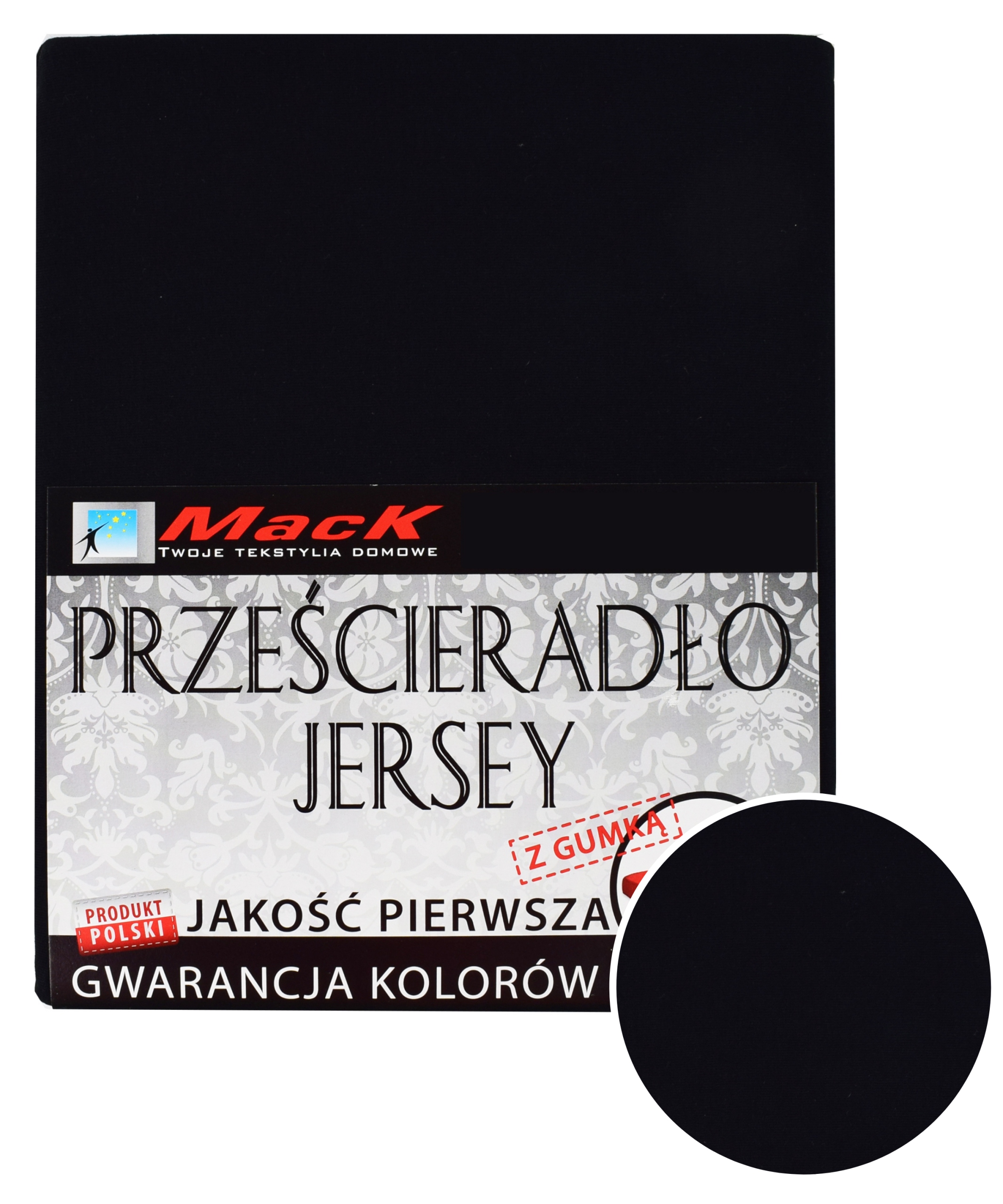 

Prześcieradło Jersey Z Gumką 90X200 czarny