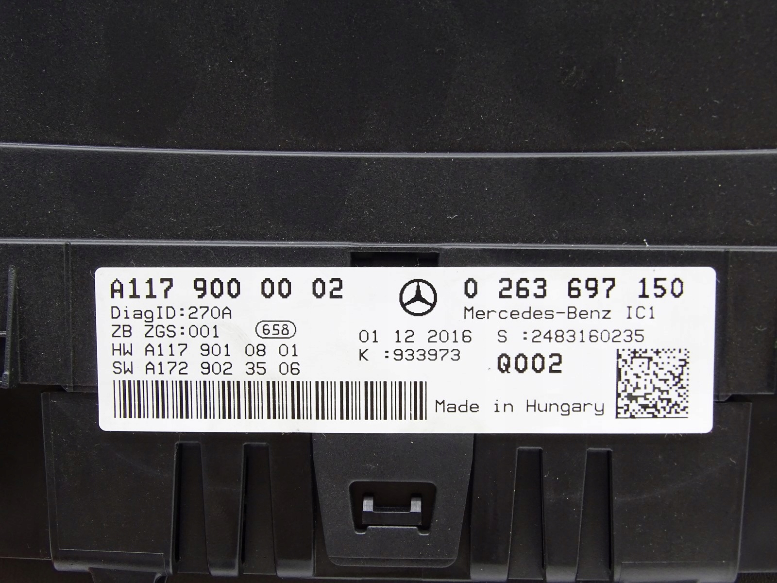 dials dials MERCEDES CLA W117 2.2 CDI A1179000002
