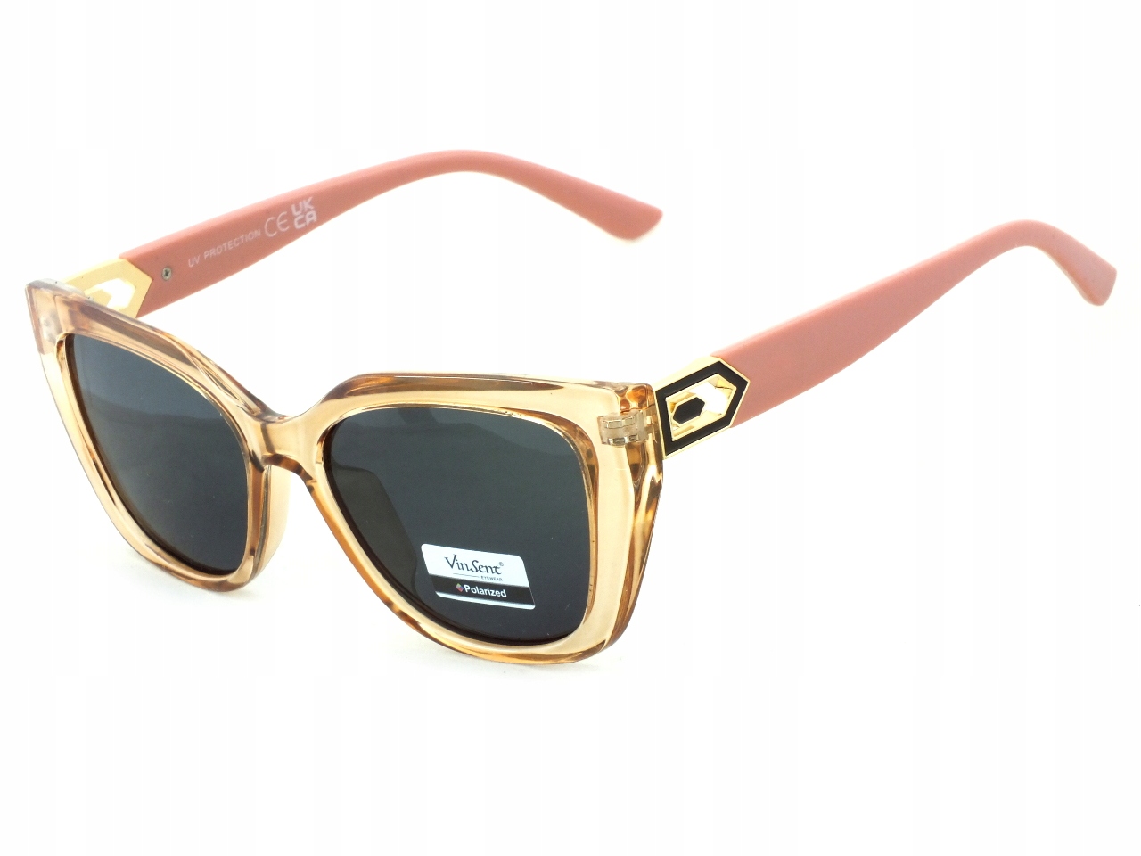 cat eyes Okulary polaryzacyjne słoneczne Kocie Oczy ochrona uv400 damskie