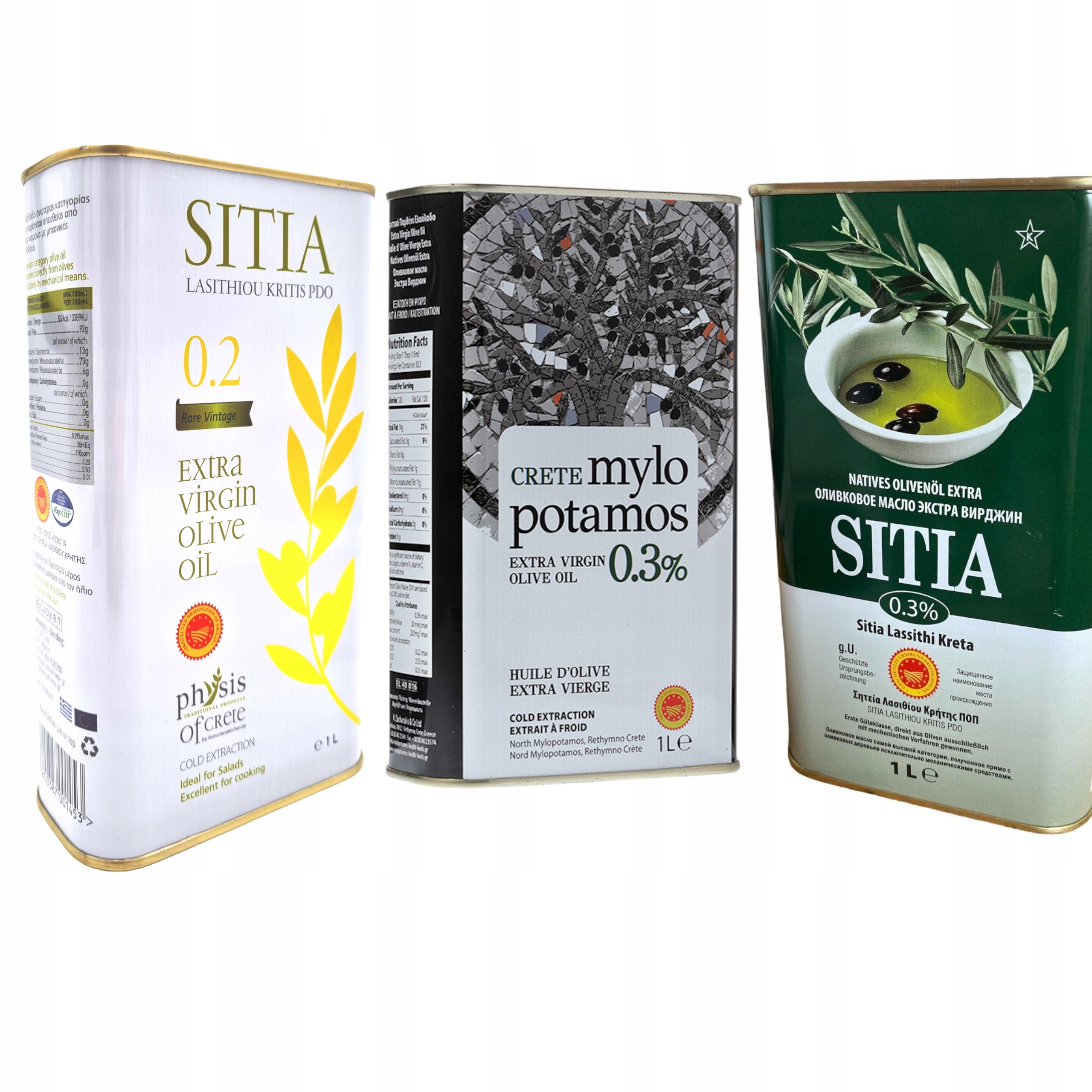 Levně Extra panenský olivový olej 3x1L Řecký olivový olej Plechovka nejlepší kombinace