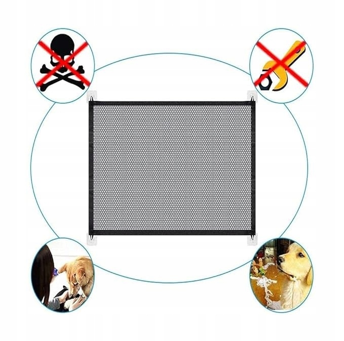 Mřížková branka Pro Psy přenosná skládací lehká Mezi Stěnami
