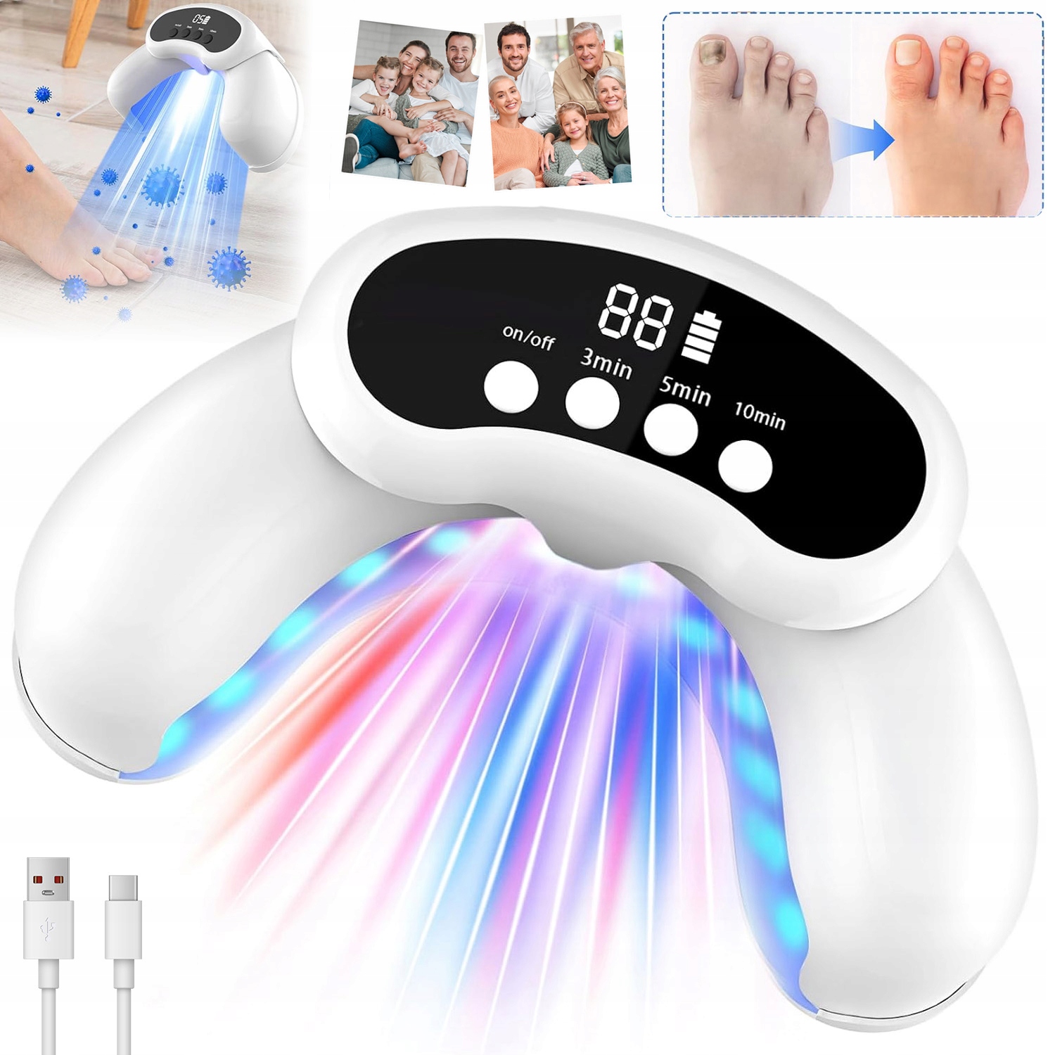 Laserové Zařízení Pro Léčbu Mykózy Nehtů, Bezbolestné, Účinné