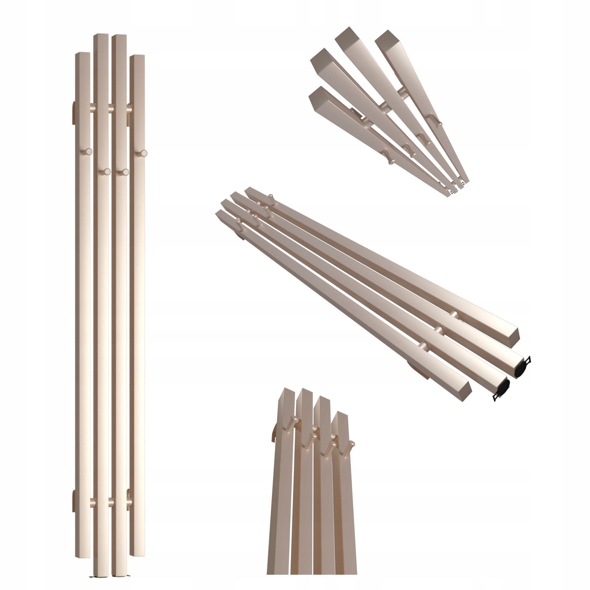 Dekorativní radiátor Bigben Hook 160x18 zlatý růžový