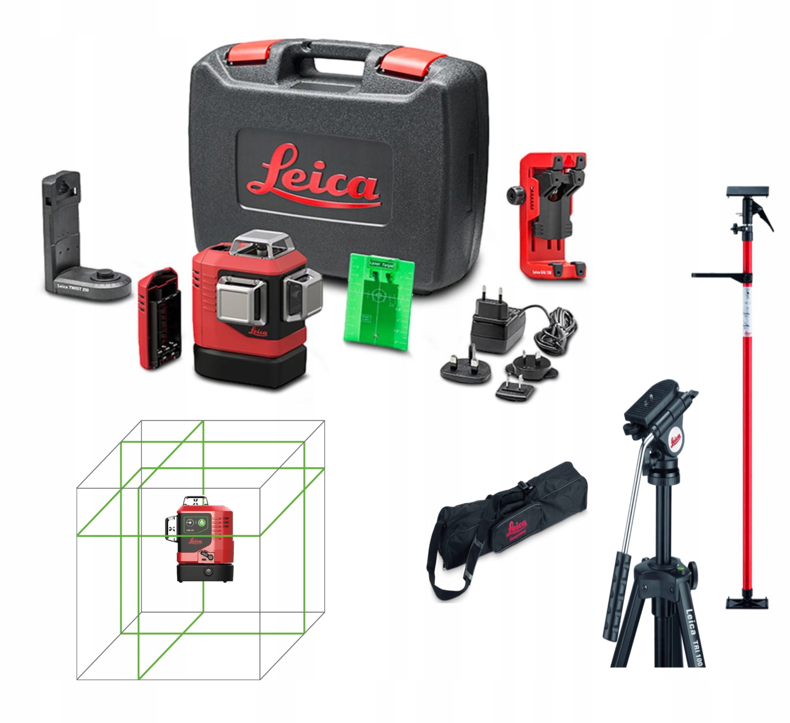 Laser krzyżowy LEICA LINO L6G-1 SET+STATYW+TYCZKA