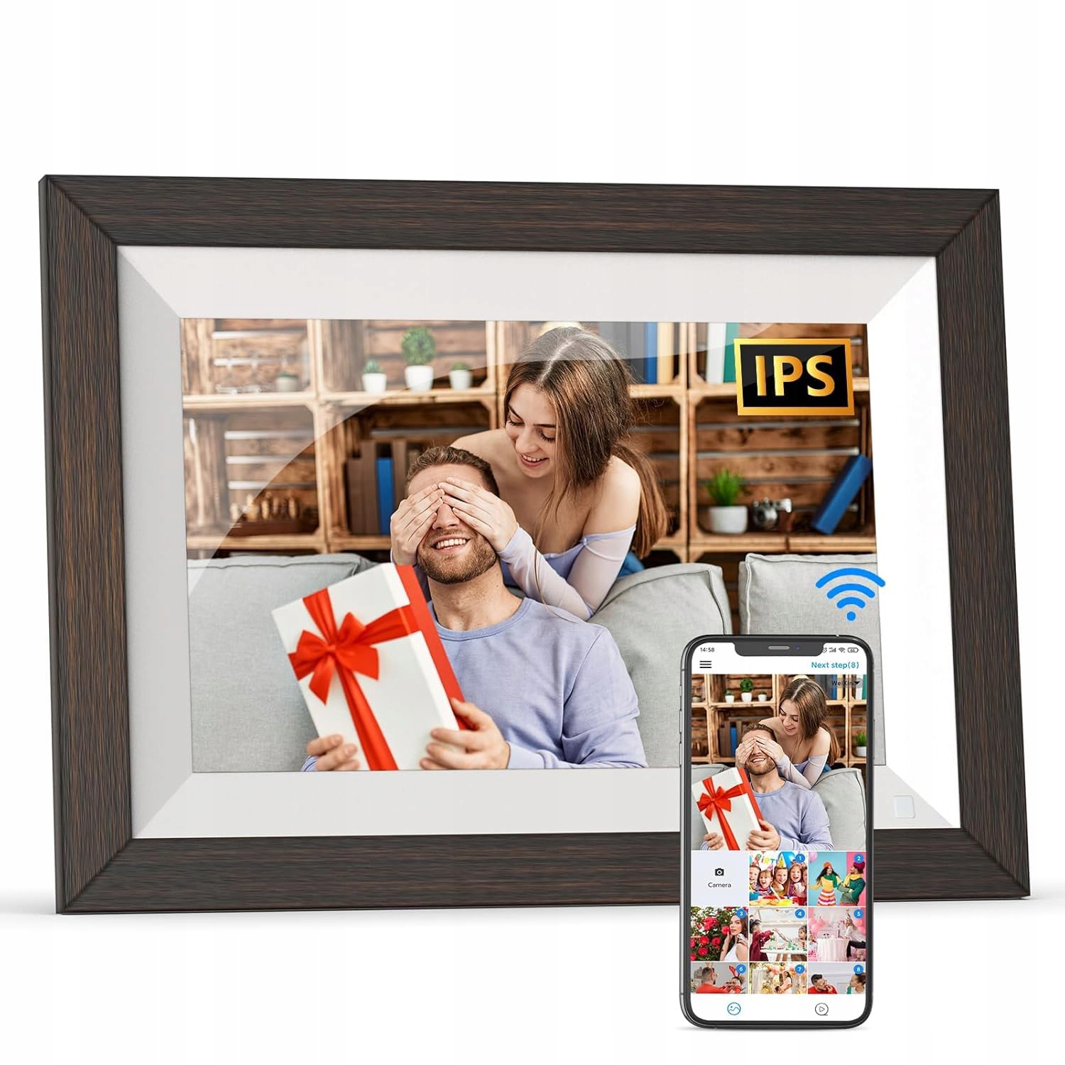 Digitální rámeček na fotografie 10,1" Wifi 16GB Frameo Hd Ips dotykový displej