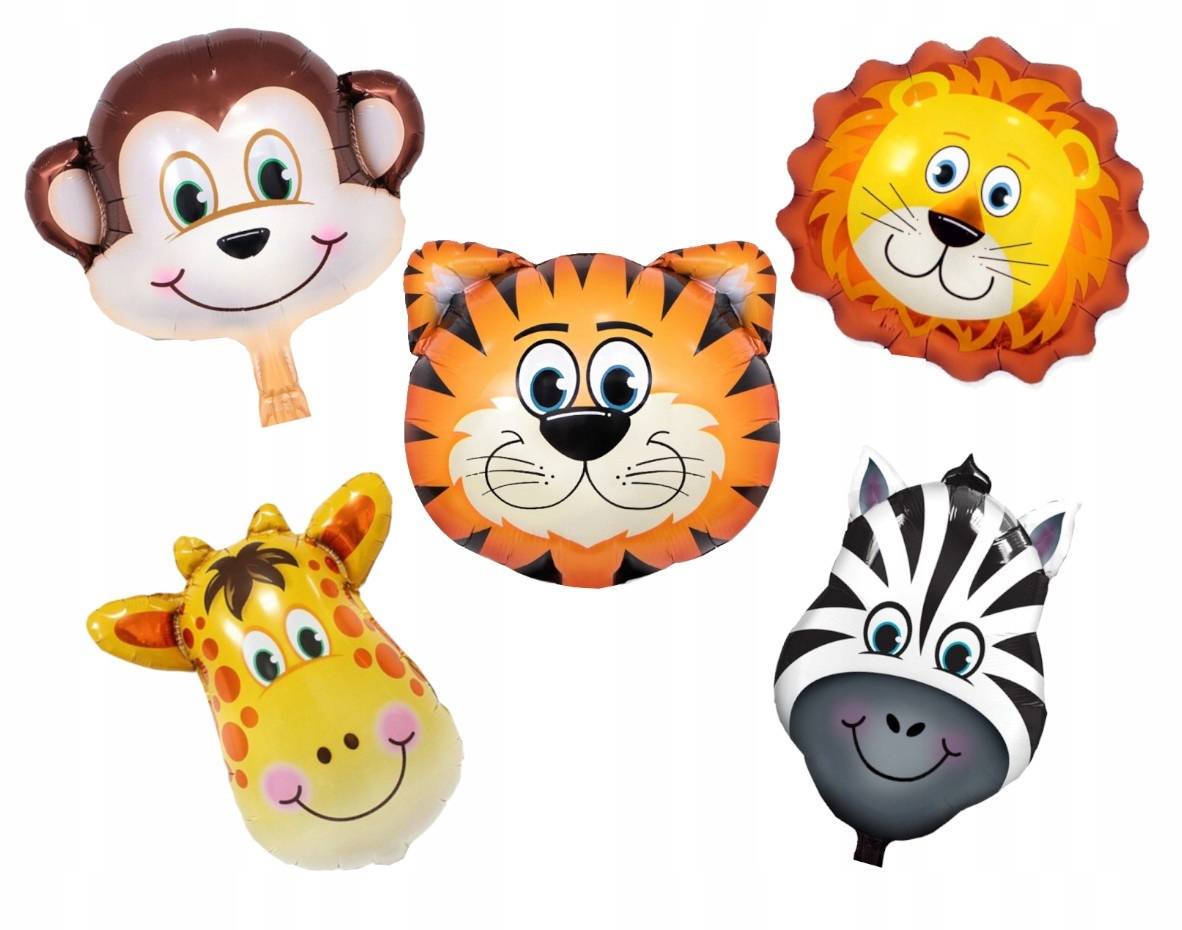 Zestaw balonów ROCZEK zoo BALONY 1 URODZINY safari Wypełnienie powietrze